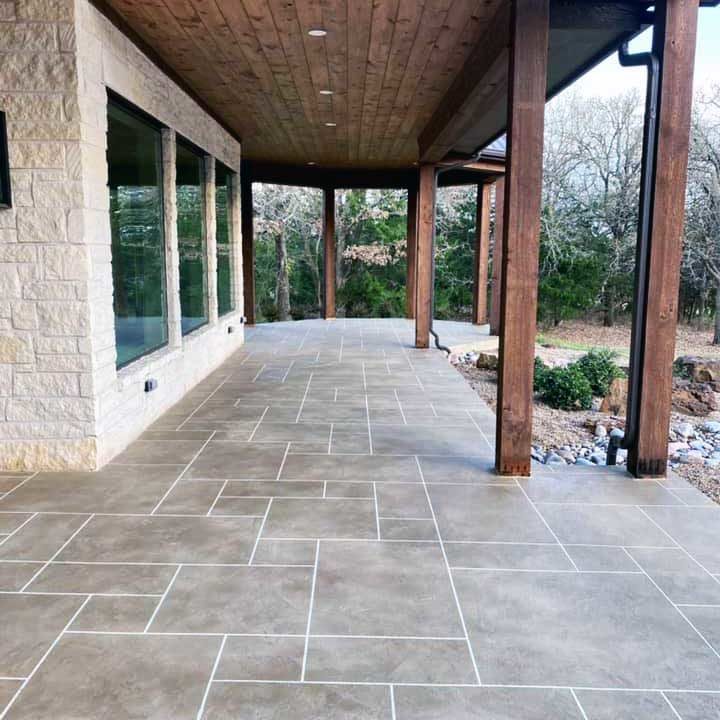 Patio exterior thin finish